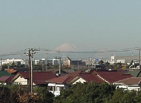 写真：教室から見える富士山