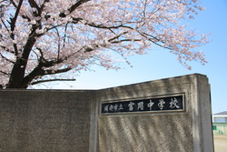 桜咲く正門