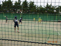 試合中の写真