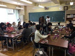 コサージュ作り