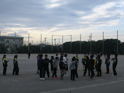 陸上部練習見学