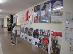 浦安市でキャンプを行った各国紹介パネルも展示しました。