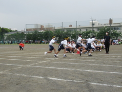 1学年種目、クラス対抗リレーの写真