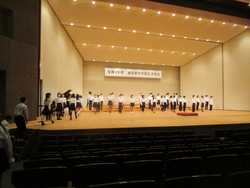 中学校区の音楽会が文化会館大ホールでありました。