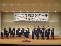 3年A組の合唱の写真です。