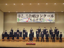 3年B組の合唱の写真です。