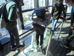 東京タワー内部の見学の様子