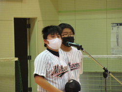 野球部が発表している写真