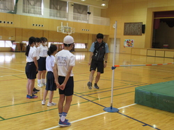 走り高跳びの練習