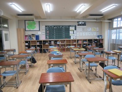 改修工事を終えた教室の写真