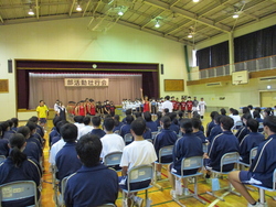 選手の代表による選手宣誓の写真