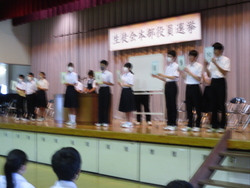 全校集会　合唱順番決め