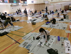 3・4年生書初め練習会水桜会03