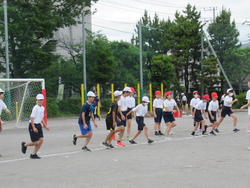 短距離走の練習