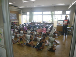 避難の様子