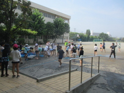 7月19日水浴び体験を行いました。