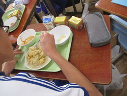 2学期最後の給食