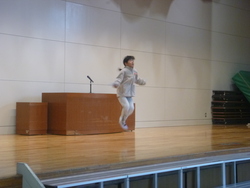 技の披露
