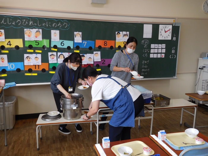 2025.04.18　1年生が初めての給食