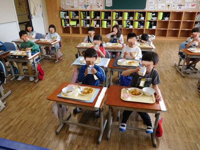 2025.04.18　1年生が初めての給食