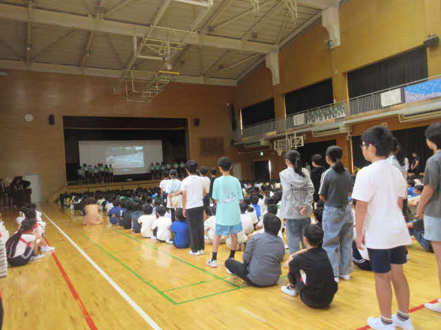 陸上部の児童