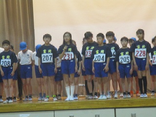 代表選手のあいさつ