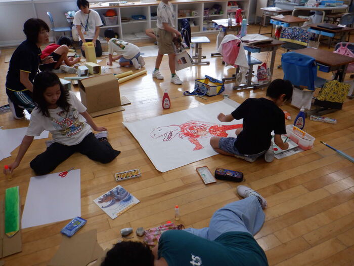 0918わかしお学級、はっぴい発表会の準備