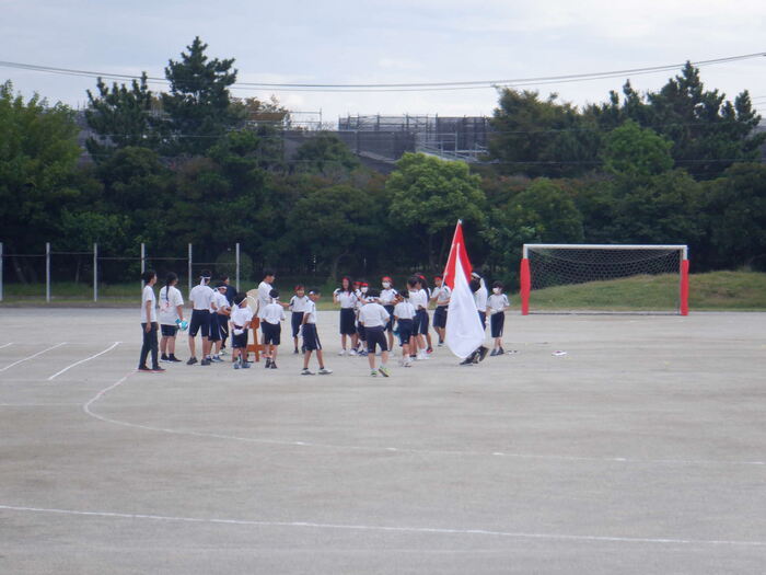 1006応援団朝練開始