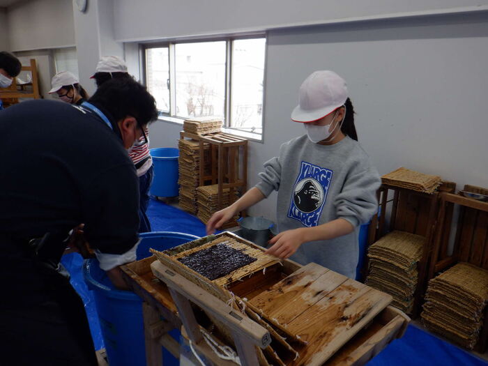 0210海苔すき体験4年