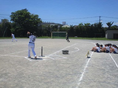 打ち方の実演